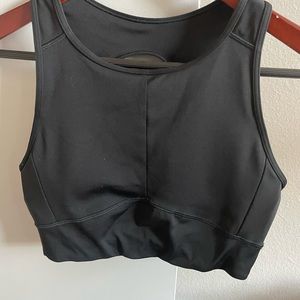 Core 10 by Reebok Women's Open-Back Full Support Sports Bra, size Medium, black